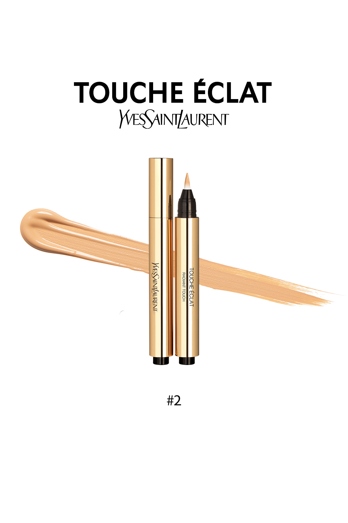 کرم پودر روشن کننده خواب 8 ساعته Touche Eclat Stylo شماره 2 - رنگ عاجی روشن کننده 3365440094352 — بژ L013XXXX