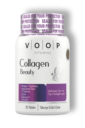VOOP Collagen Beauty Tip 1 Ve Tip 3 | Kolajen Hyaluronic Asit Q10 Biotin Çink...