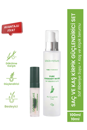 Bade Natural Biberiye Suyu Saç Toniği & Biberiye Yağı Kaş ve Kirpik Serum