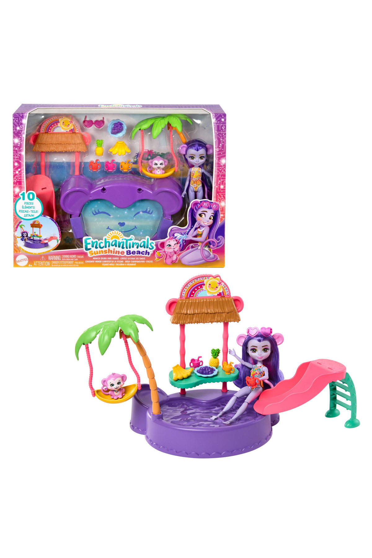 MATTEL enclosures Monkey Pool Party Playset HTW73