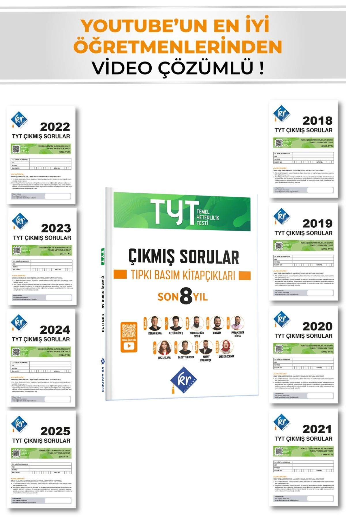 KR Akademi Yayınları 2026 TYT Çıkmış Sorular Son 8 Yıl Tıpkı Basım Kitapçıkları - Fiyatı, Yorumları
