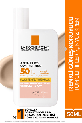 La Roche Posay Anthelios UVMUNE 400 İnvisible Fluid Renkli Güneş Koruyucu SPF...