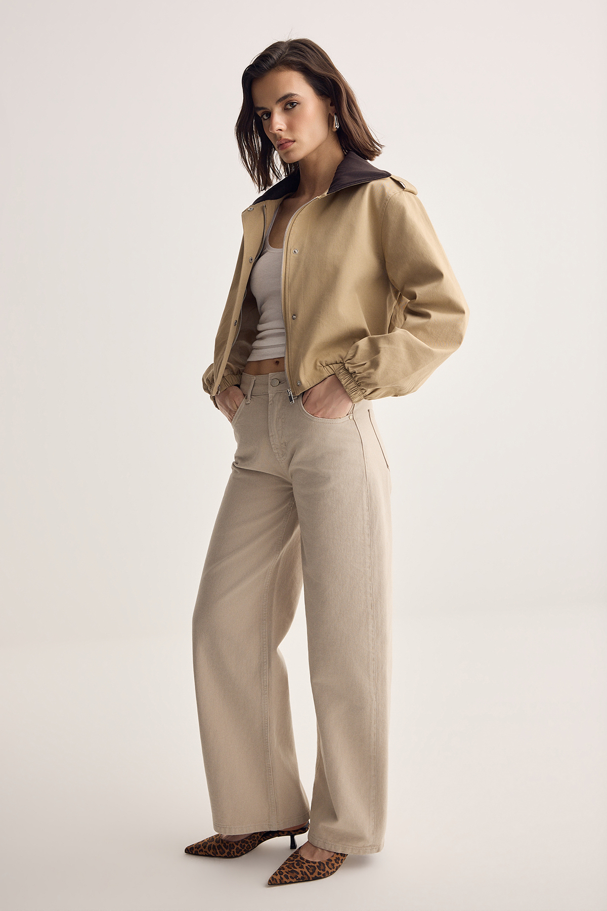 Trendyolmilla  Taş Orta Bel Baggy %100 Pamuk Jeans TWOSS26JE00218 - Görsel 3