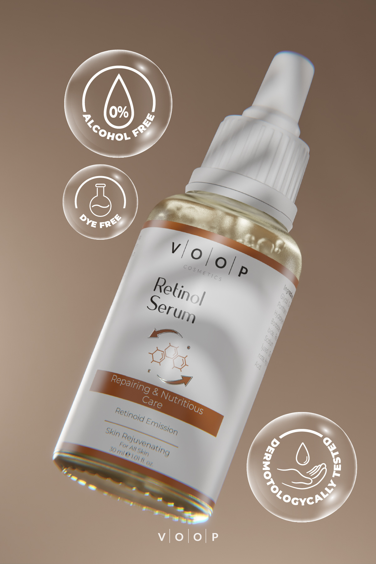 Kırışıklık ve Yaşlanma Karşıtı Bariyer Onarıcı Cilt Yenileyici Serum 30ml | (%1 Retinol + Ceramides) — 8683962010540 — تصویر 7 از 8