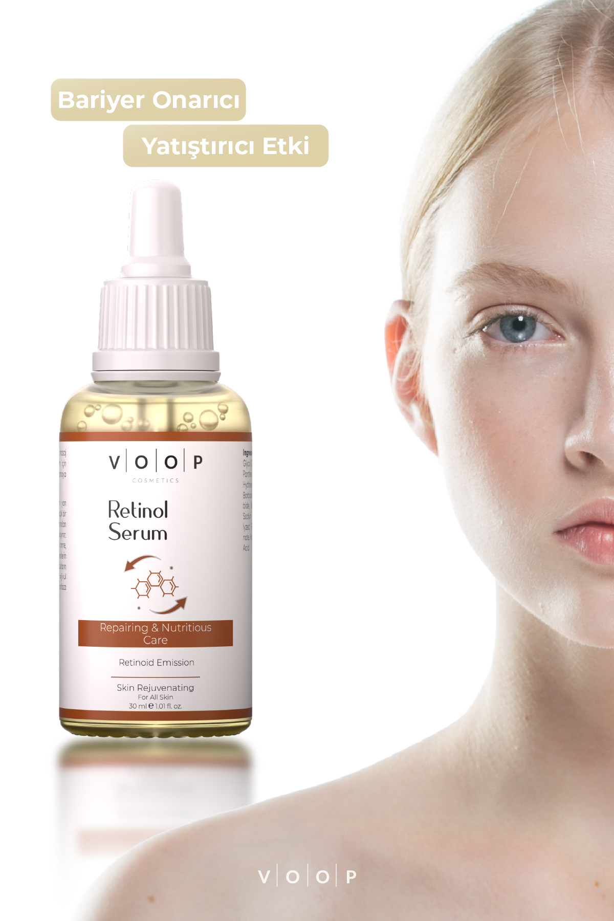 Kırışıklık ve Yaşlanma Karşıtı Bariyer Onarıcı Cilt Yenileyici Serum 30ml | (%1 Retinol + Ceramides) — 8683962010540 — تصویر 5 از 8