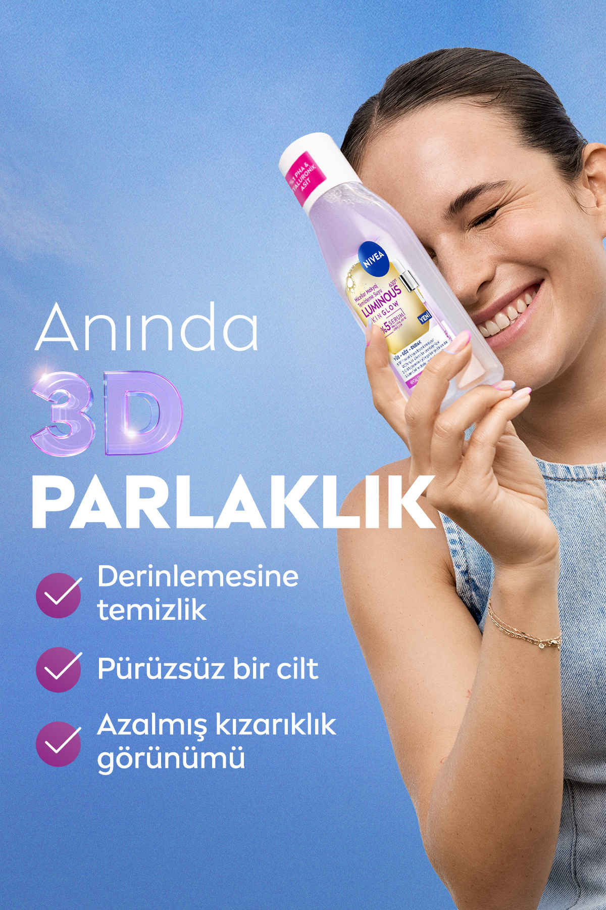Luminous630 Skin Glow Micellar Makyaj Temizleme Suyu 400ml ve Q10 Sıkılaştırıcı Vücut Losyonu 250ml — SET.NVE.1371 — تصویر 8 از 8
