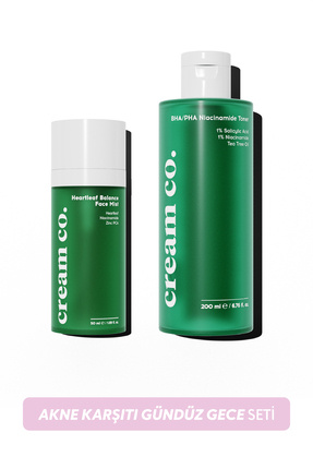 Cream Co. Akne Karşıtı Gözenek Sıkılaştırıcı Arındırıcı Ferahlatıcı Yağ Denge...