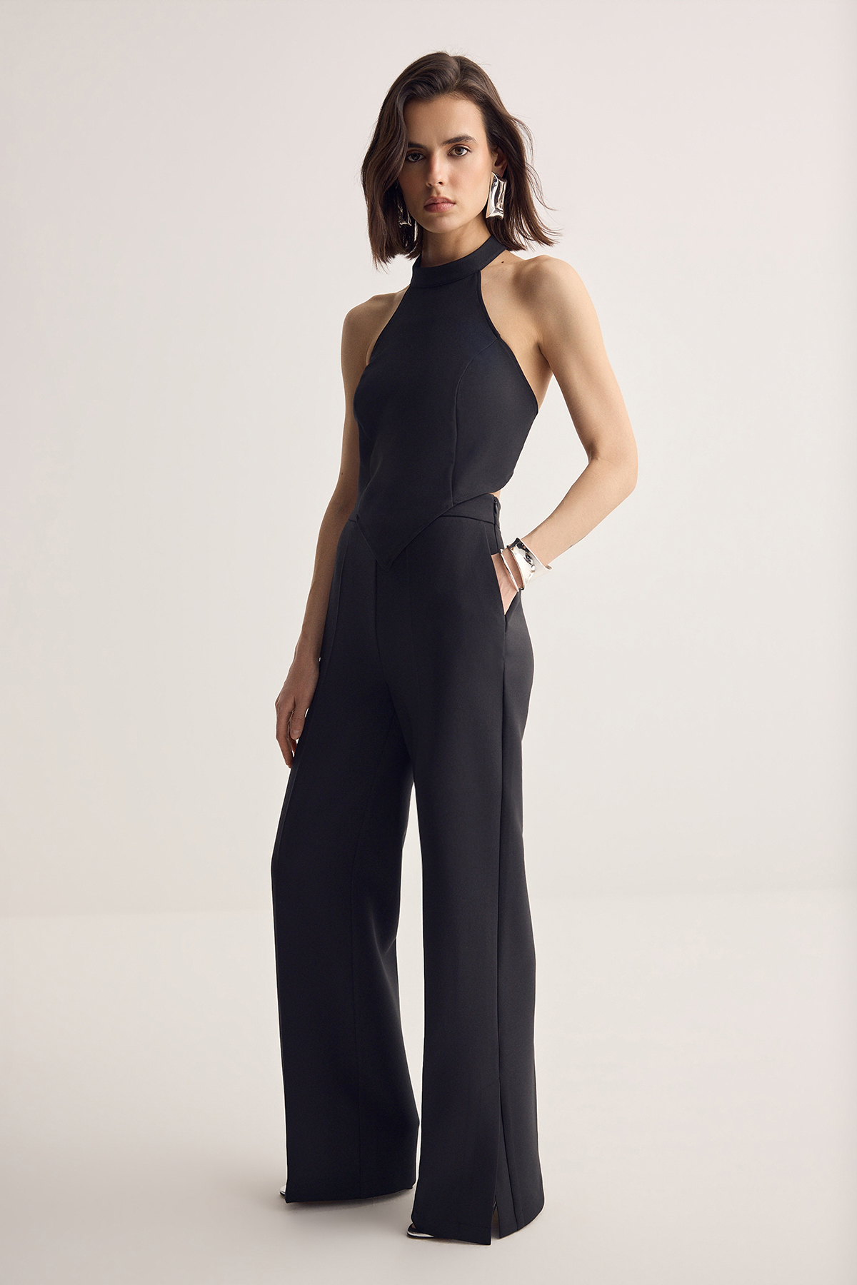 Trendyolmilla  Siyah Klasik Dokuma Pantolon TWOSS26PL00094 - Görsel 2