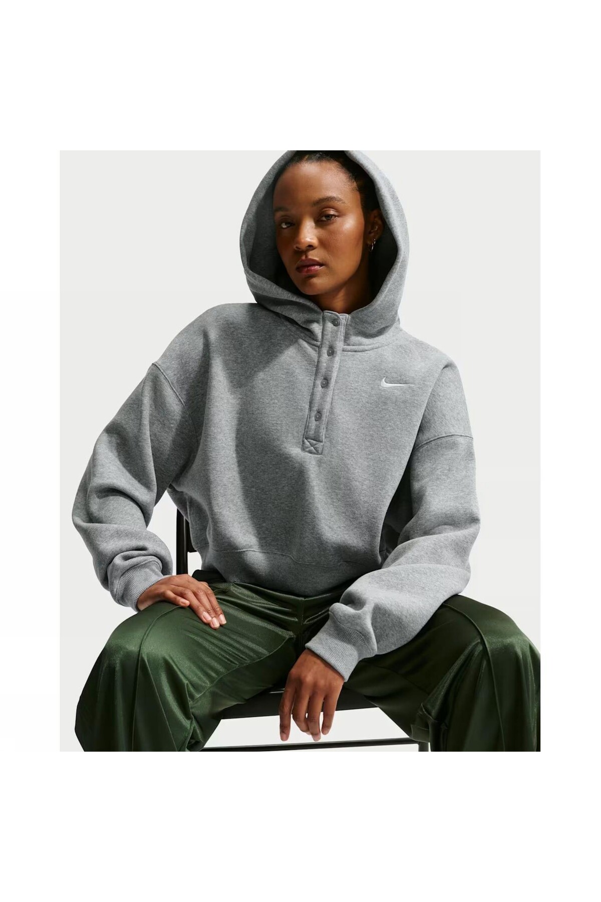 Nike W NSW PHNX FLC OS CRP HNLY HDY- Trendyol