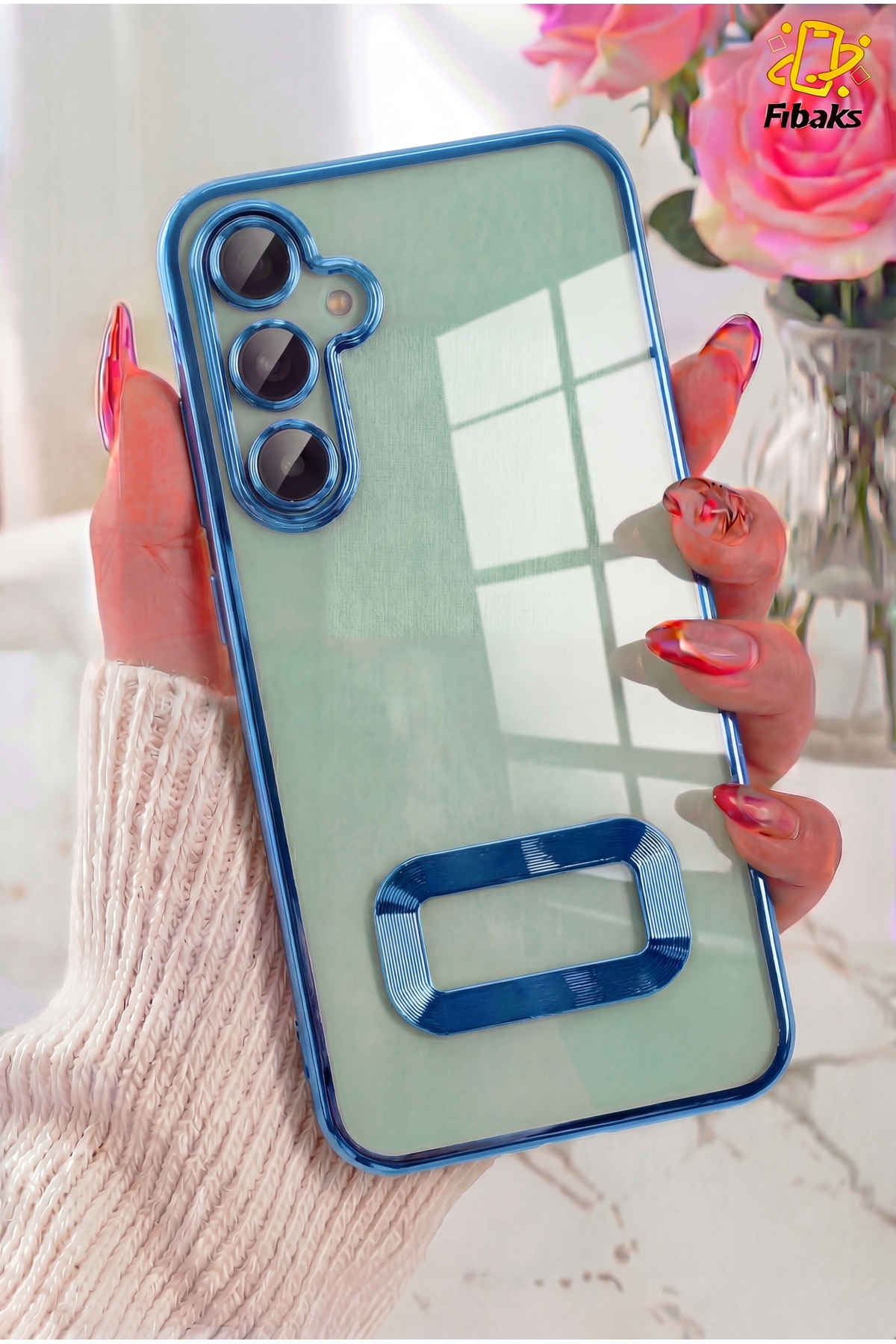 Galaxy S23 FE Case Camera Clear Color Logo Display Gloss Cover with Lens Protection