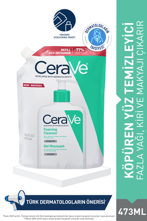 CeraVe Köpüren Temizleyici Refill 473 ml - Karma Ciltler
