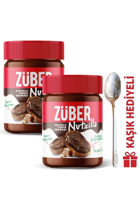 Züber Nutzilla Fındık Kreması Kakaolu 315g x 2 Adet (Kaşık Hediyeli)
