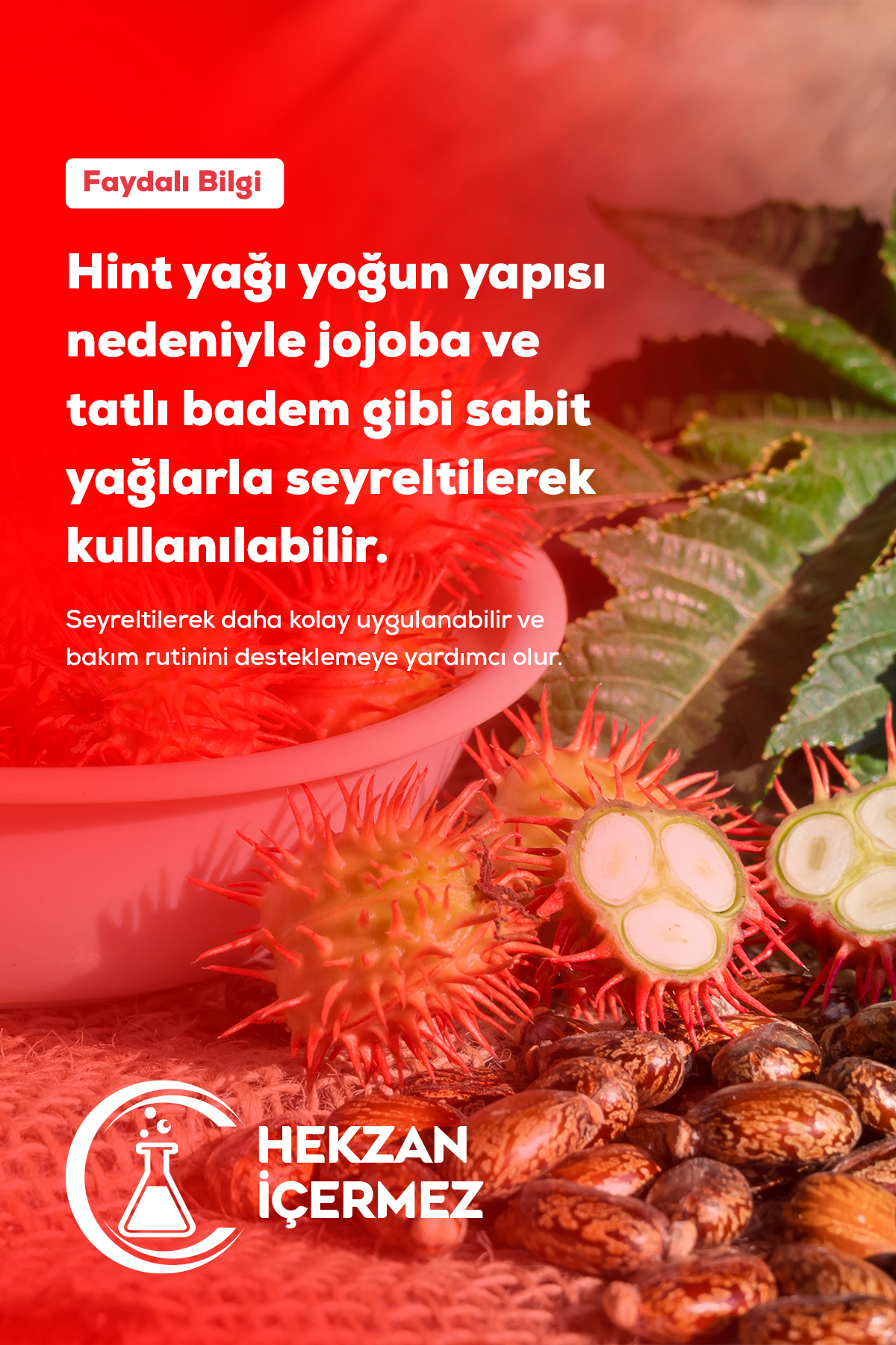 Hint Yağı Soğuk Sıkım 50ml %100 Saf ve Doğal Castor Oil Ricinus communis L. — 600 14 030 — تصویر 8 از 8