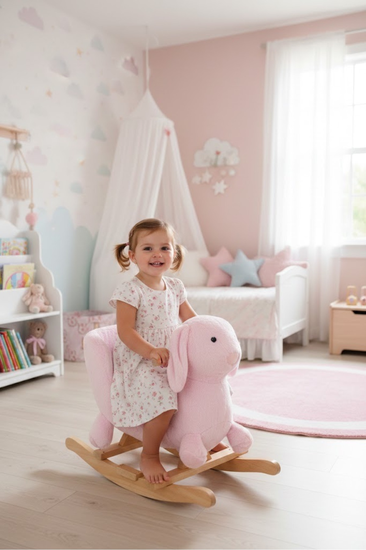 Rocking Toy Horse, Rocking Wooden Rabbit