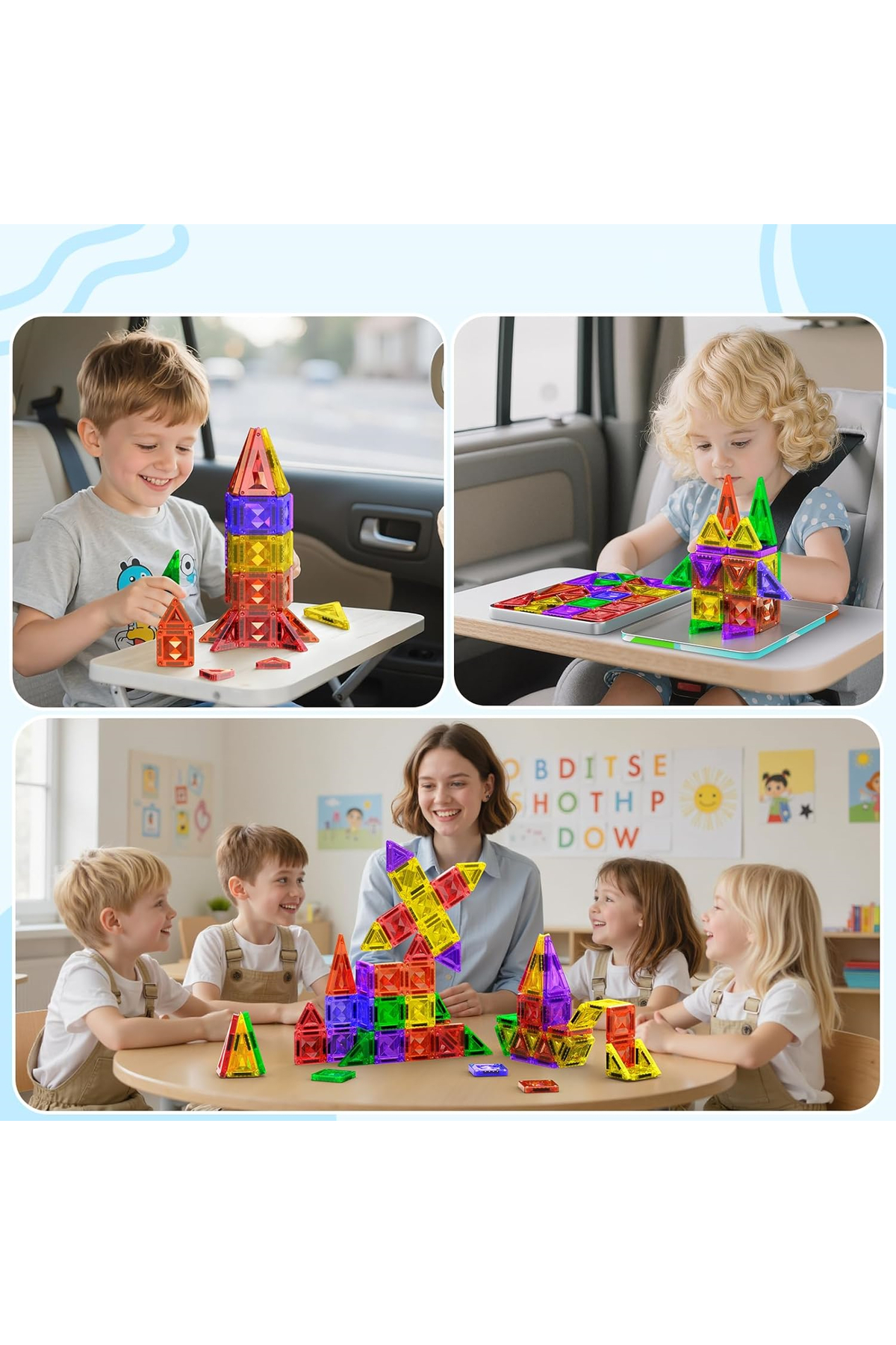 Hyd Manyetik Yapı Blokları Metal Kutulu Mini Boy Mini Ölçüler 3cm-6cm Ebatında 78 Parça Eğitici Oyuncak fotoğrafı 5 (önizleme)