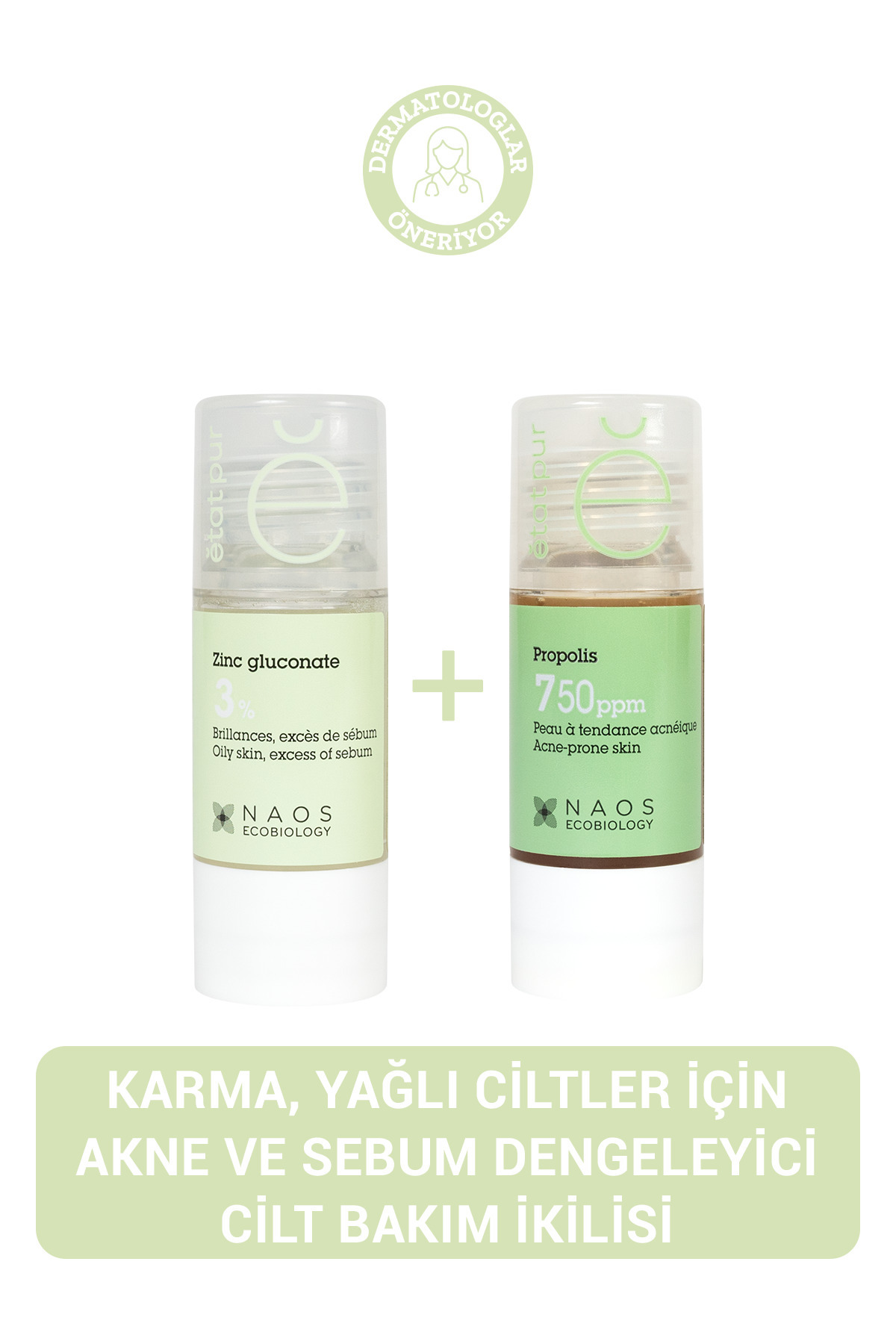 Etat Pur Akne, Gözenek Karşıtı & Pürüzsüzleştirici İkili Zinc ve Propolis Antioksidan Etkili Serum Seti — 1006548793