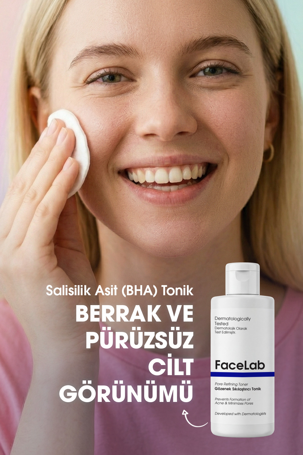 Salisilik Asit (BHA) Tonik 200 ml – Akne & Karşıtı, Gözenek Sıkılaştırıcı Arındırıcı Tonik | Yüz Toniği | Sebum Dengeleyici Tonik | Siyah Nokta Toniği | Cilt Toniği — 8682835473109 — تصویر 3 از 6