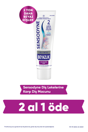 Sensodyne Klinik Beyazlık Çay, Kahve ve Tütün Lekelerine Karşı Diş Macunu 75ml