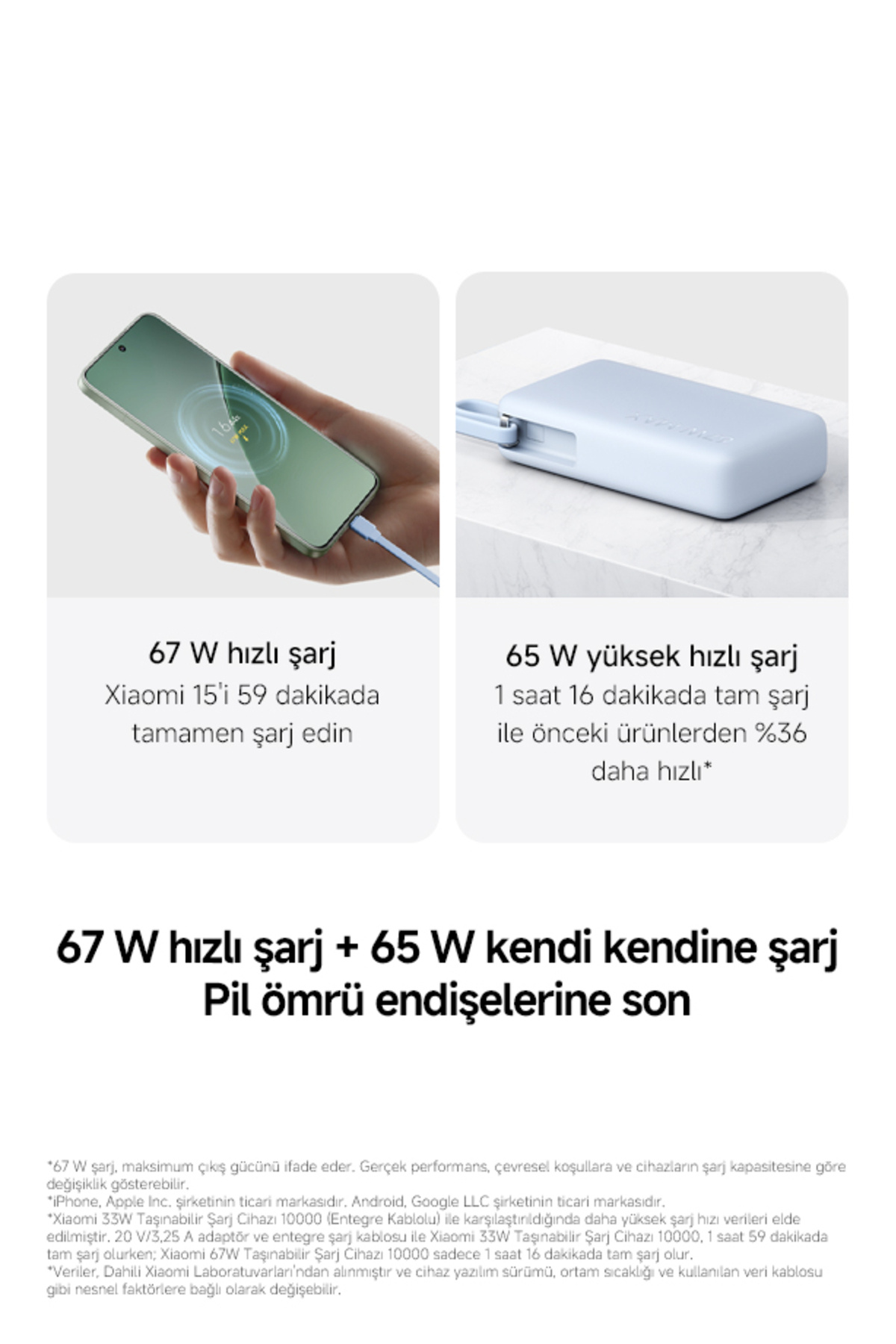67W Power Bank 10000 (Integrated Cable) 10