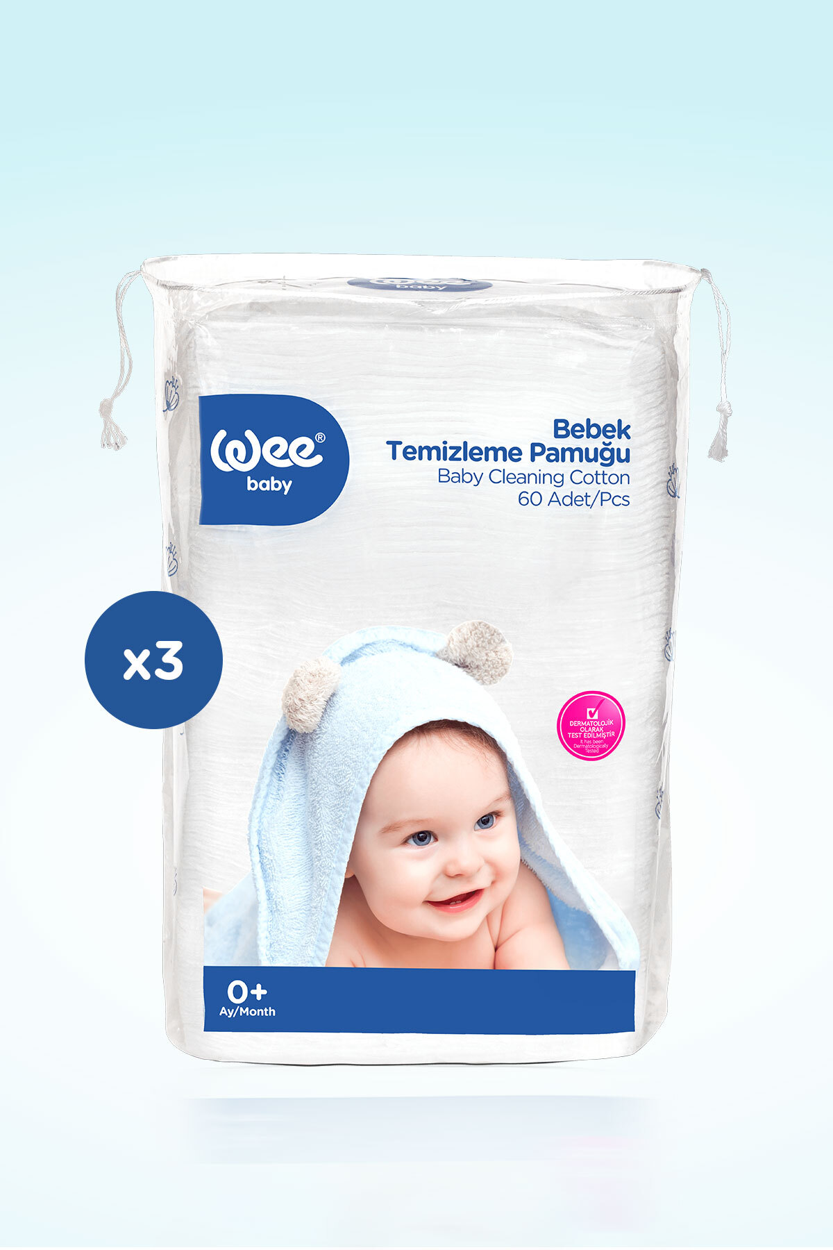 Wee Baby Bebek Temizleme Pamuğu Seti (60x3 180 Adet) fotoğrafı 3 (önizleme)