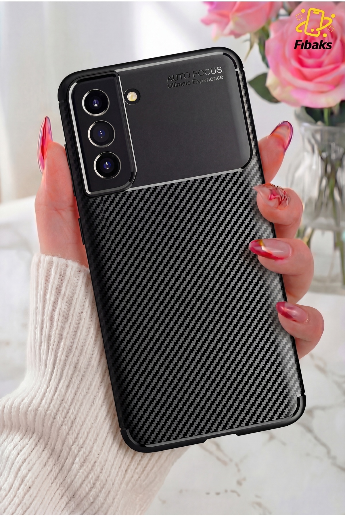 Galaxy S21 Fe Carbon Pattern Camera Protected Anti-color Case