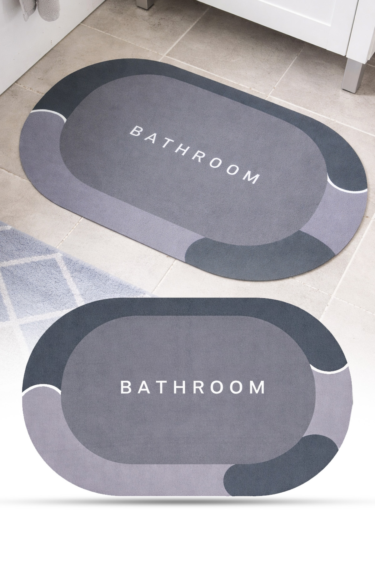 Magic Water Absorbent Bath Mat Anti-Slip Base 35 Mm Thickness Ablution Foot Drying Mat