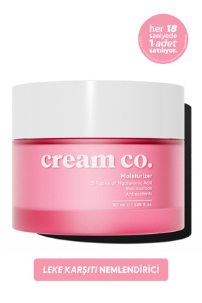 Cream Co. Su Bazlı Moisturizer Nemlendirici Aydınlatıcı Yüz Kremi | Hyaluroni...