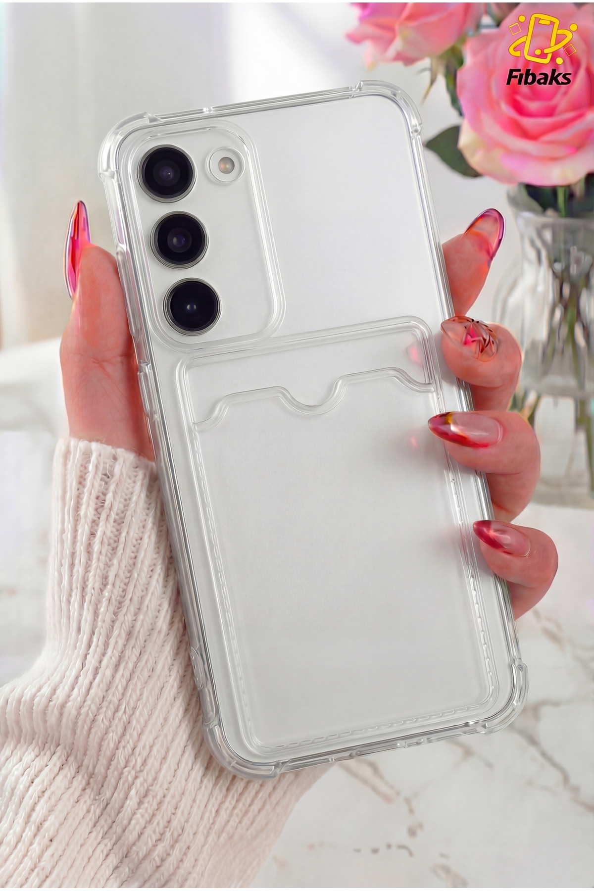 Galaxy S23 Case Camera Shock Absorber Cover with Back Card Holder and Corner Protection Wallet
