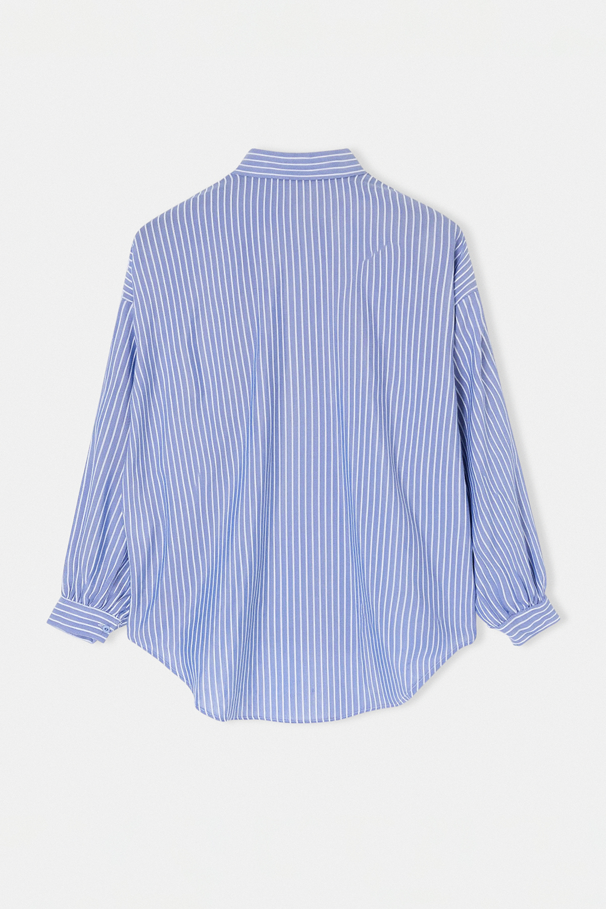 Trendyolmilla  Mavi Beli Büzgülü Crop Oversize Gömlek TDRSS26GO00040 - Görsel 2