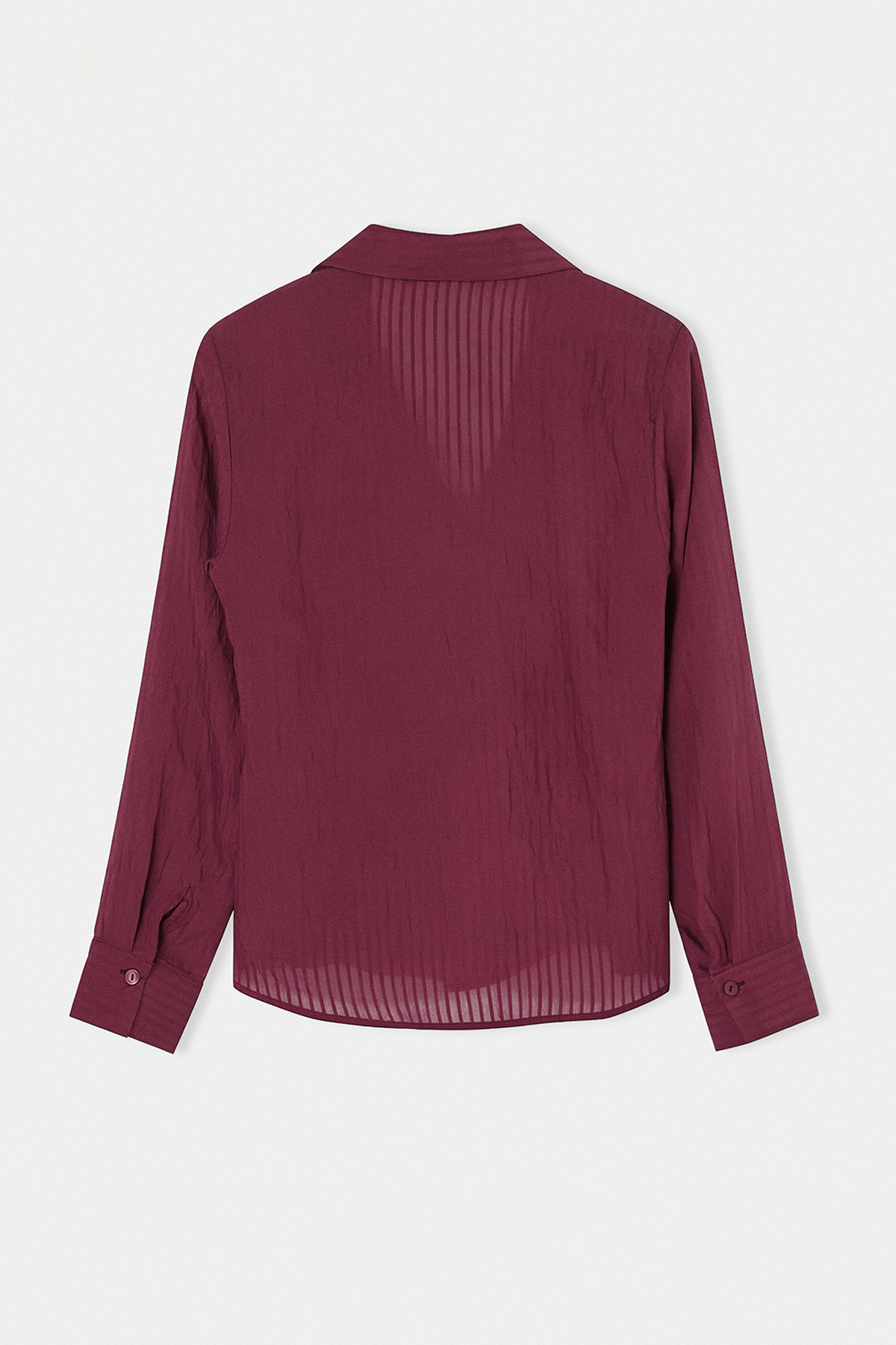 Trendyolmilla  Bordo Kruvaze Yaka Önden Bağlamalı Gömlek TDRSS26GO00042 - Görsel 2