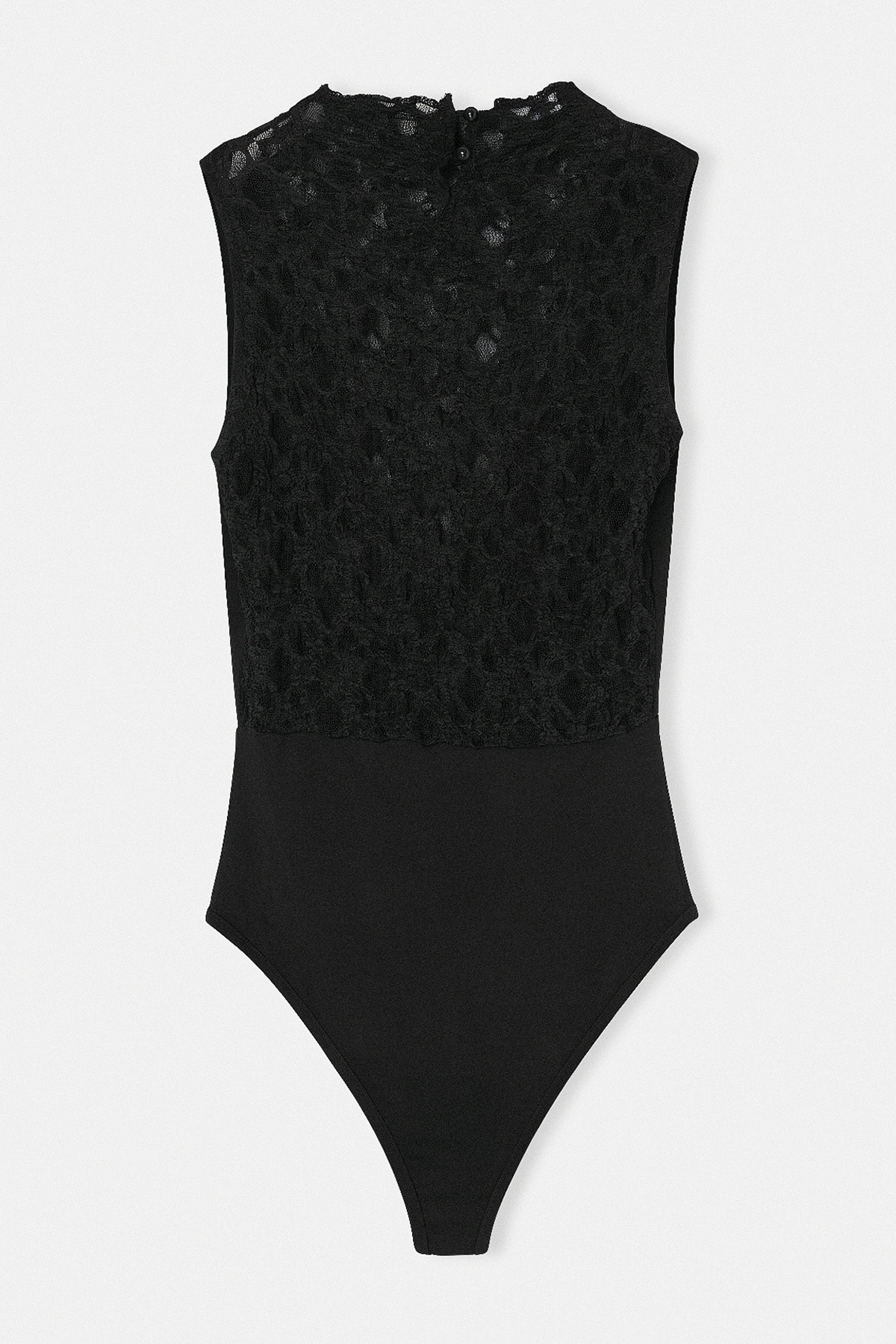 Trendyolmilla  Siyah Degaje Yaka Sırtı Dantelli Altı Çıtçıtlı Bluz TDRSS26BZ00037 - Görsel 2