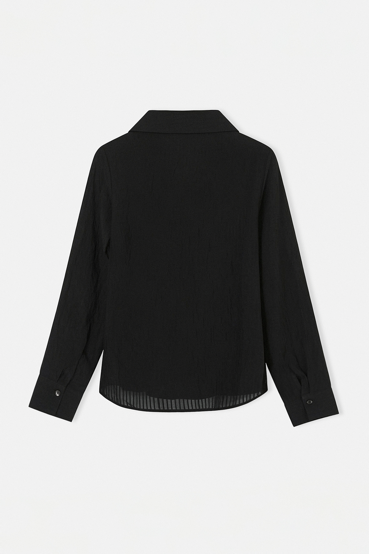 Trendyolmilla  Siyah Kruvaze Yaka Önden Bağlamalı Gömlek TDRSS26GO00042 - Görsel 2