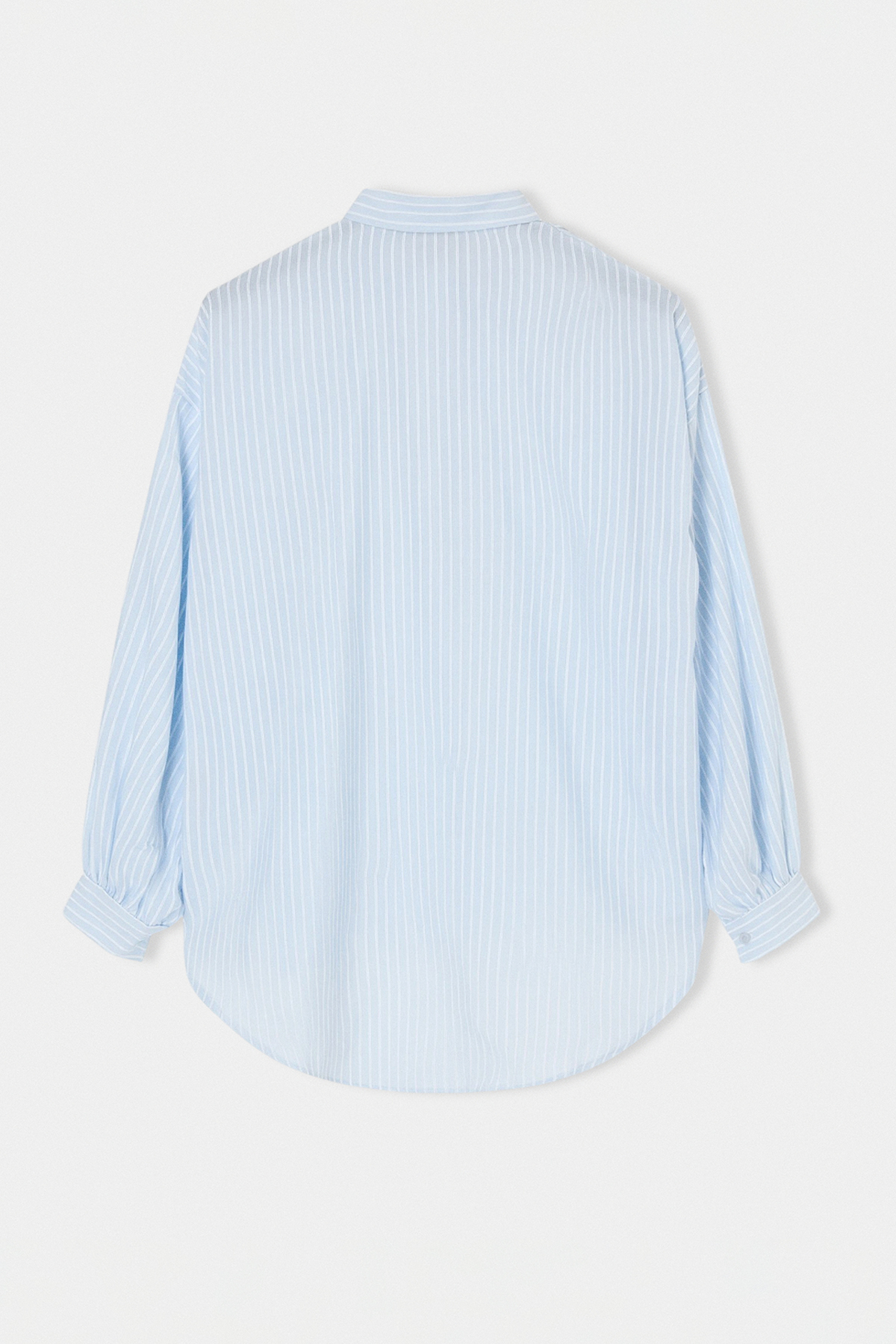 Trendyolmilla  Açık Mavi Beli Büzgülü Crop Oversize Gömlek TDRSS26GO00040 - Görsel 2