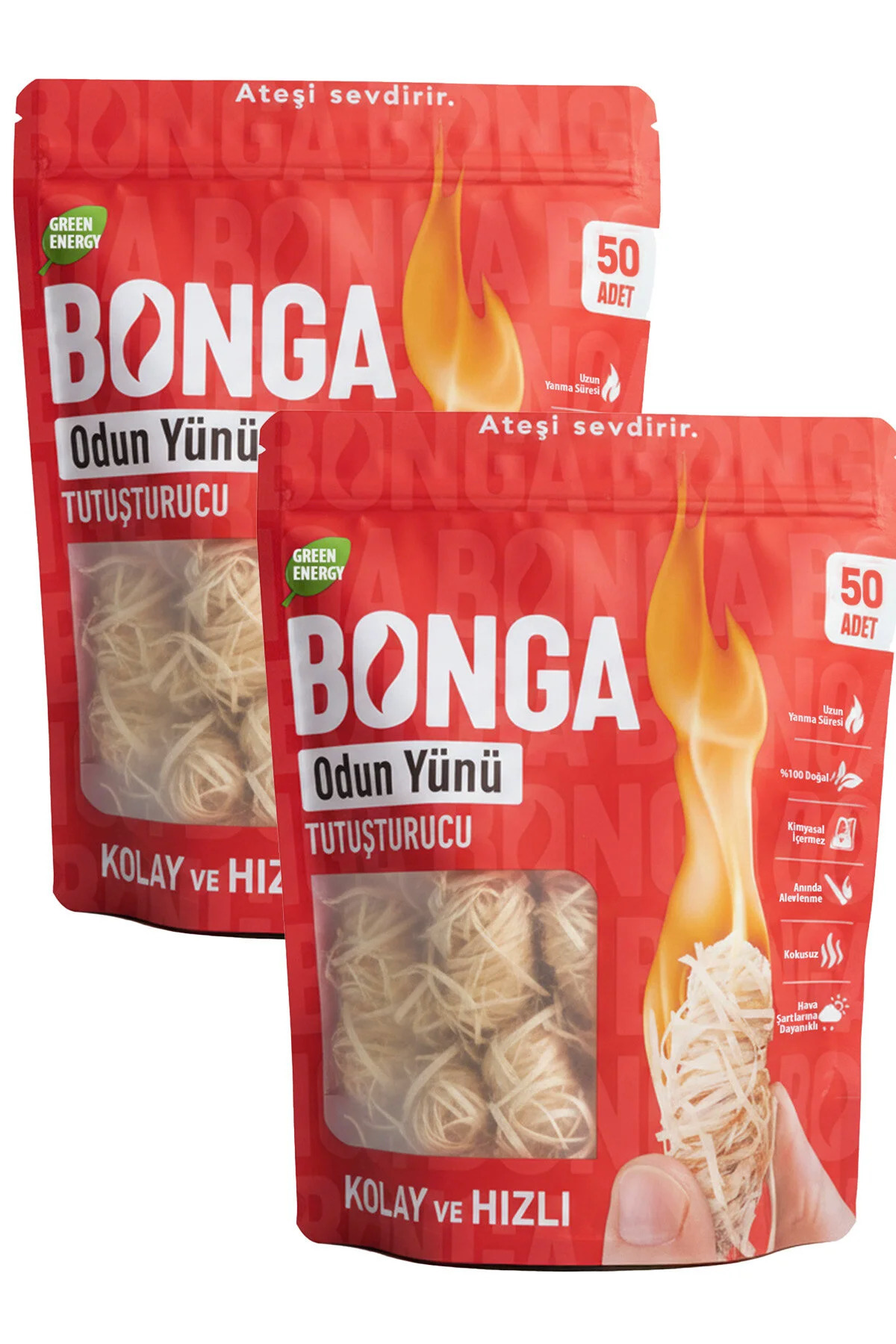 Barbecue and Fire Igniter 100 Pieces 1400 gr - Gel and Kindling Alternative Natural Wood Wool