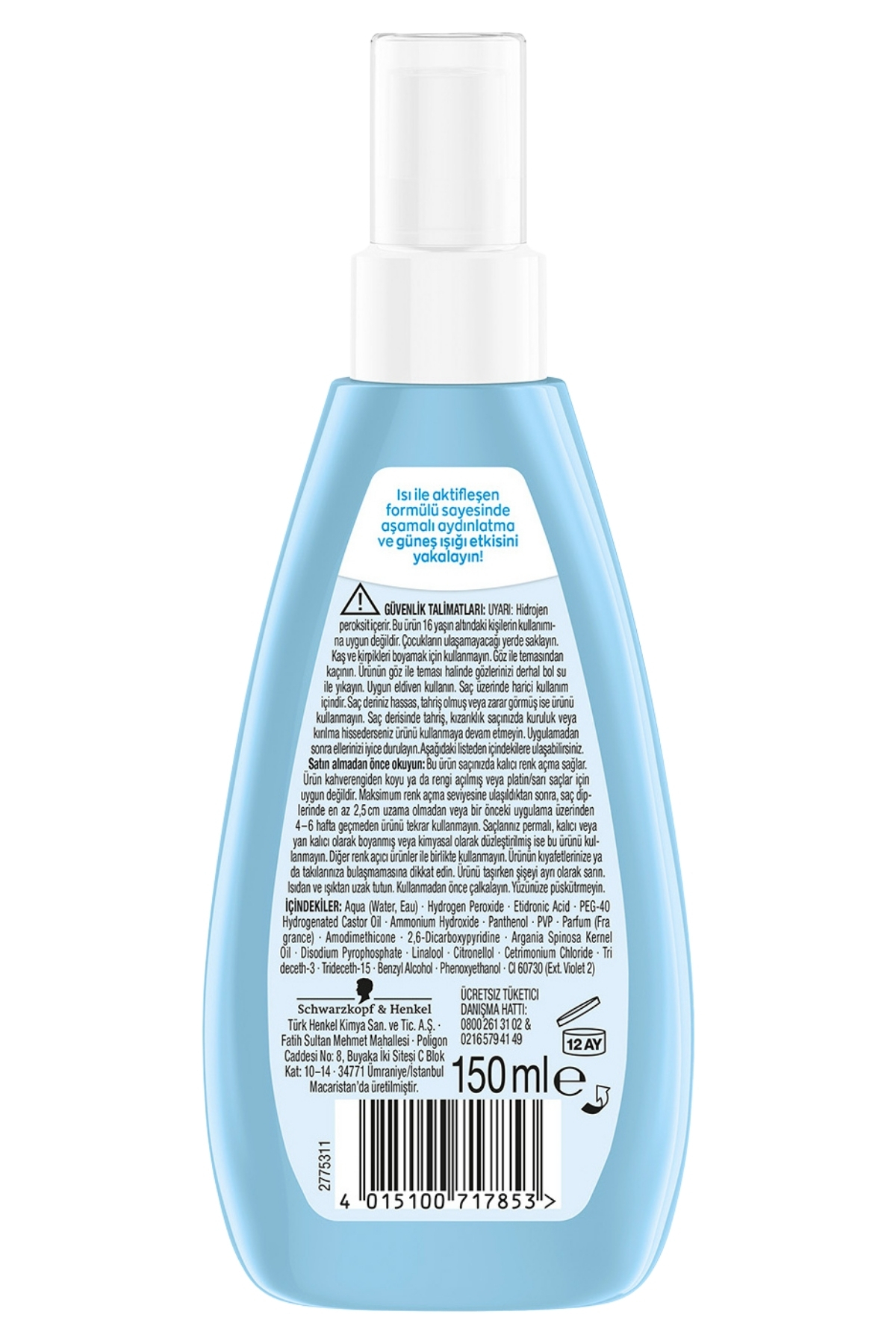 Schwarzkopf Palette Kalıcı Doğal Renkler Renk Açıcı Sprey Saç Boyası — 40308617 — تصویر 2 از 2