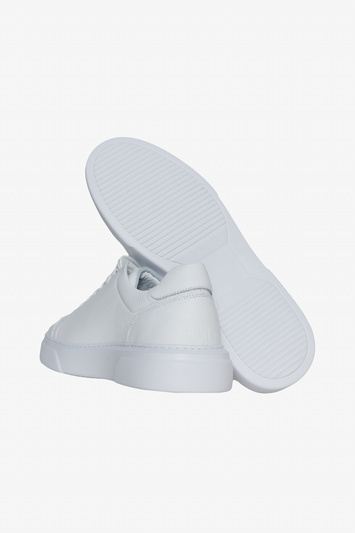 AC&Co / Altınyıldız Classics Erkek Beyaz %100 Deri Rahat Taban Esnek Sneaker Ayakkabı görsel 5