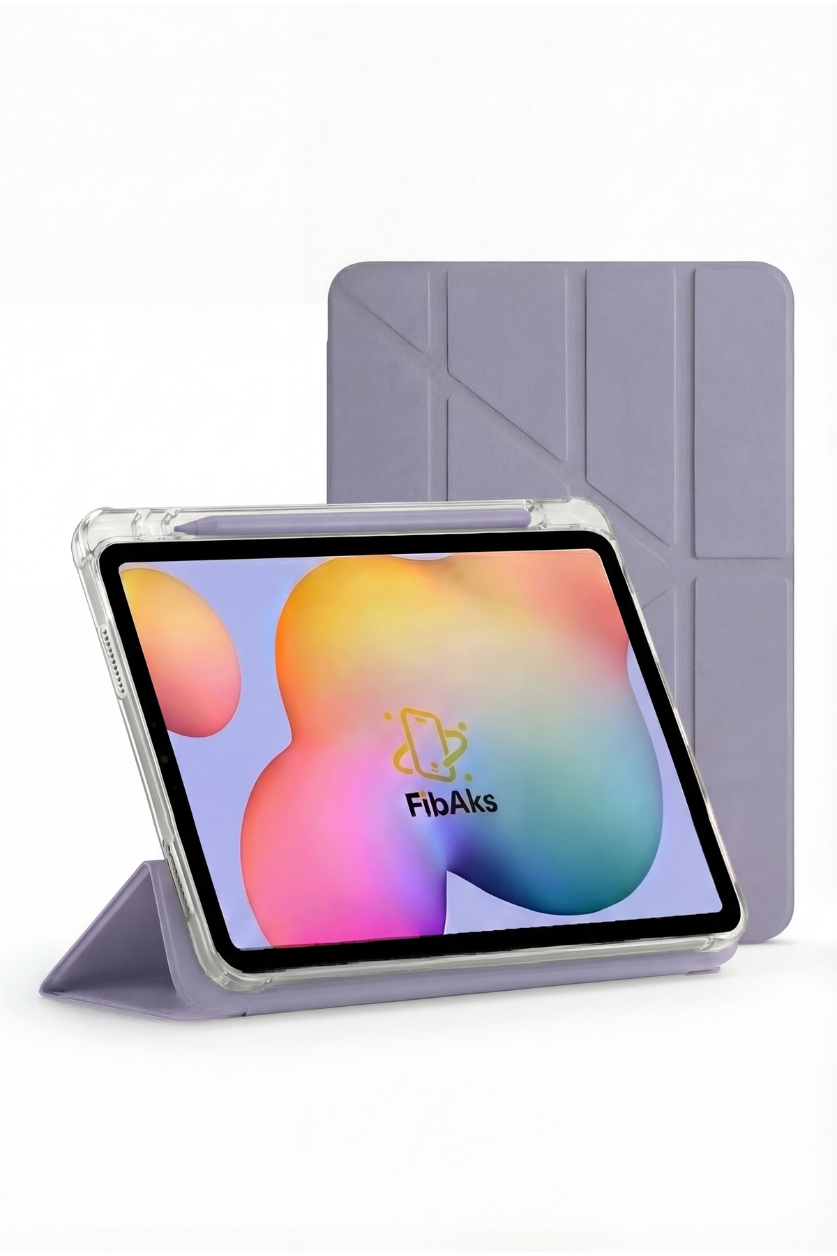 iPad 11 A16 2025 10. Generation 10.9 Lavender with Smart Sleep Mode with Case, Pencil Compartment, Horizontal and Vertical Stand