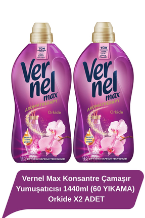 Vernel Max Konsantre Çamaşır Yumuşatıcısı 1440ml (60 YIKAMA) Orkide X2 ADET