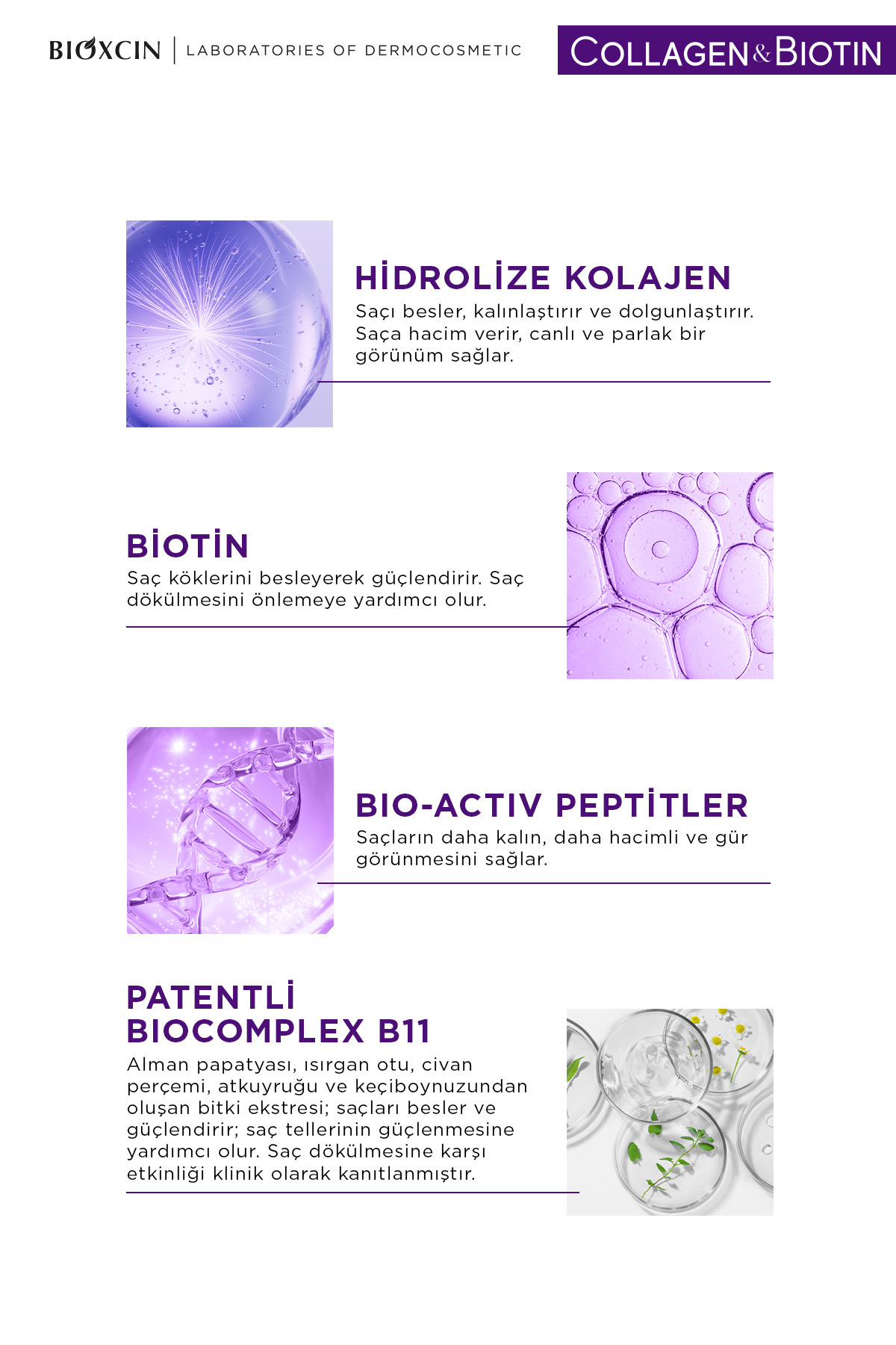 Dökülme Karşıtı & Hacim Veren Şampuan Seti - Forte, Collagen & Biotin — B10375 — تصویر 4 از 7