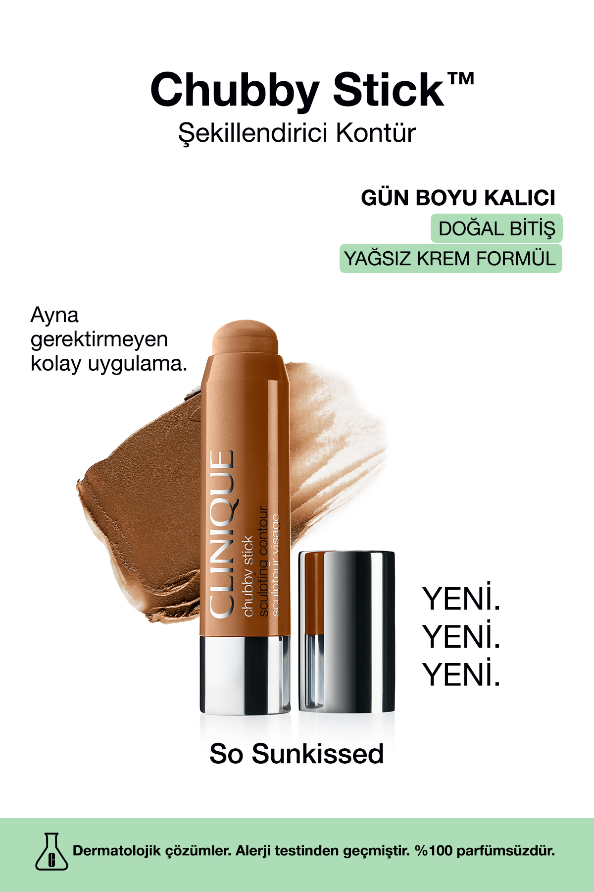Clinique Chubby Stick™ Şekillendirici Kontür - Renk: So Sunkissed 6g | Yağsız Krem Formül - Fiyatı, Yorumları