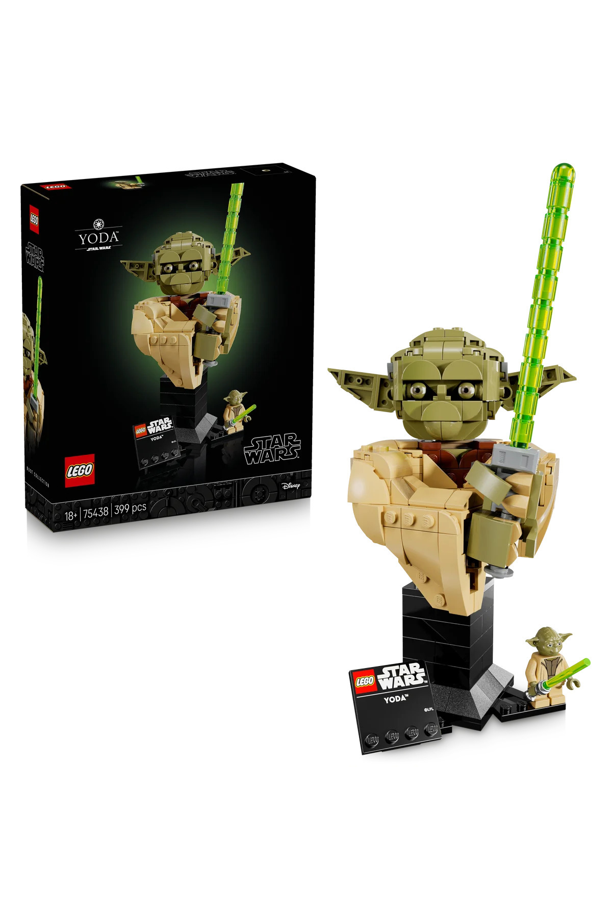 ® Star Wars: Attack of the Clones Yoda™ Bust 75438 - 18+ Model Build Set (399 Pieces)