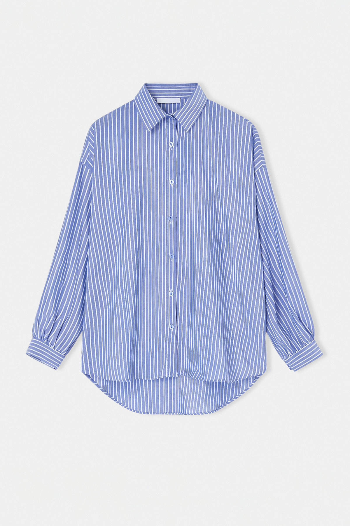 Trendyolmilla  Mavi Beli Büzgülü Crop Oversize Gömlek TDRSS26GO00040