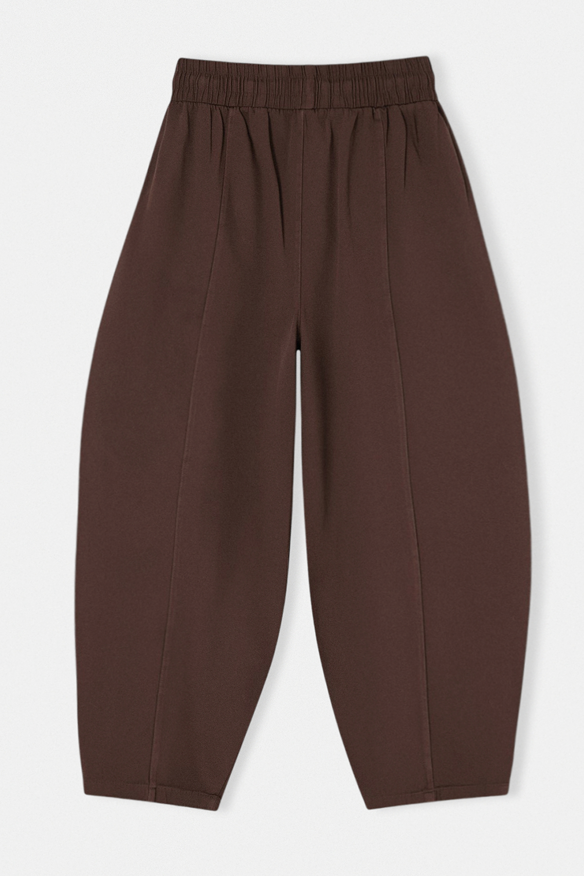 Trendyolmilla  Kahverengi Beli Lastikli Şalvar Gabardin Pantolon TDRSS26PL00013 - Görsel 2