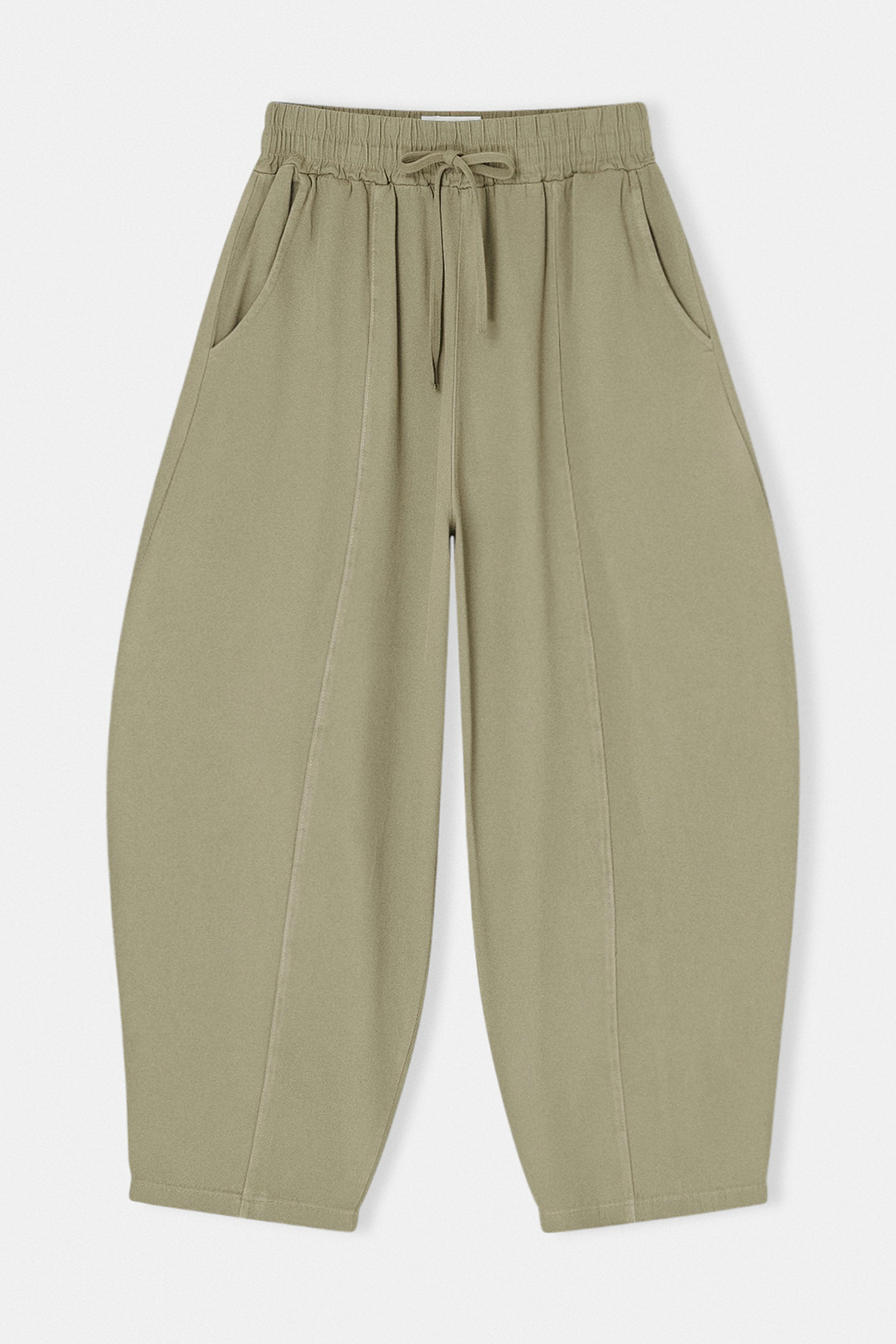 Trendyolmilla  Haki Beli Lastikli Şalvar Gabardin Pantolon TDRSS26PL00013