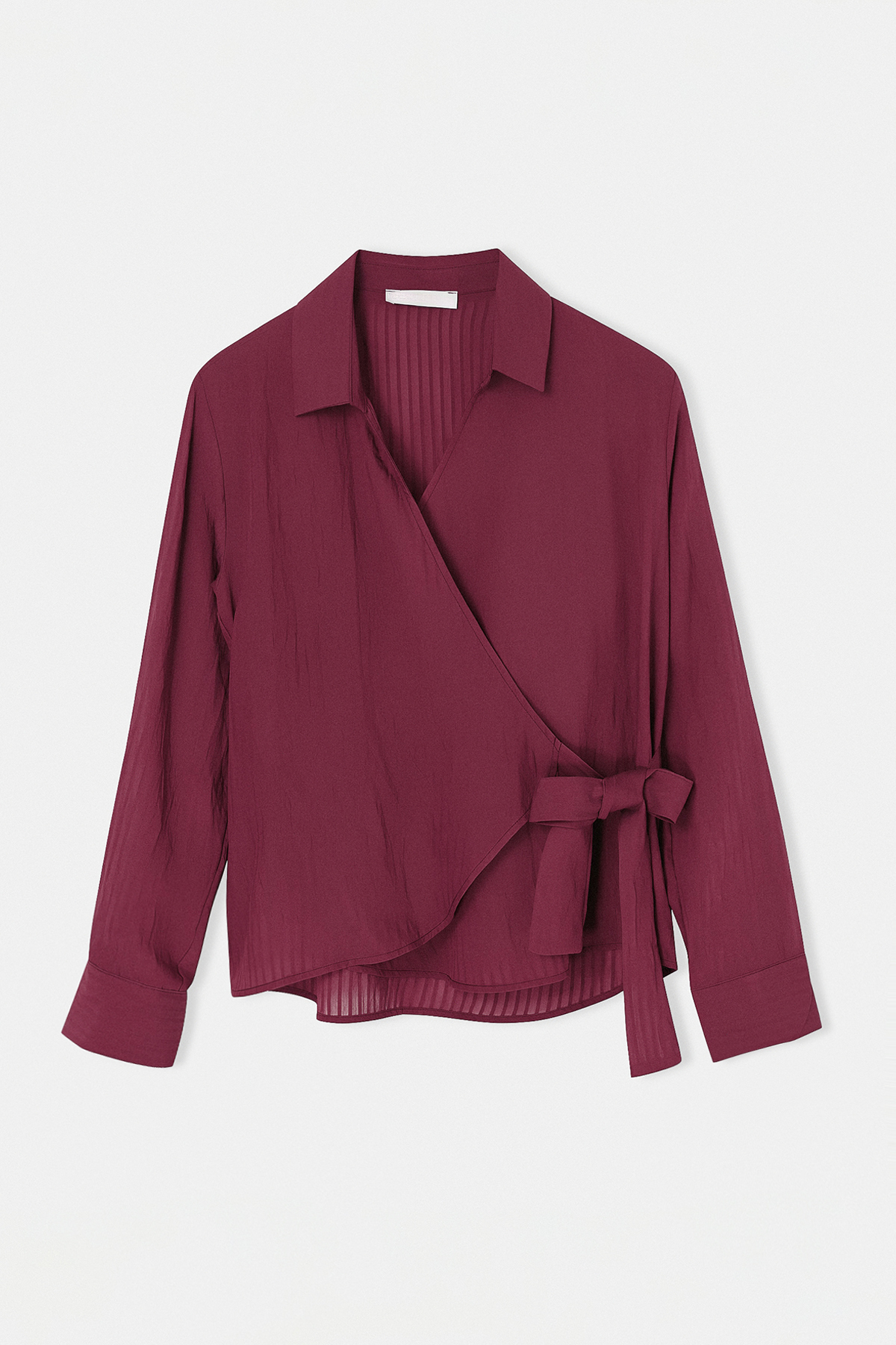 Trendyolmilla  Bordo Kruvaze Yaka Önden Bağlamalı Gömlek TDRSS26GO00042