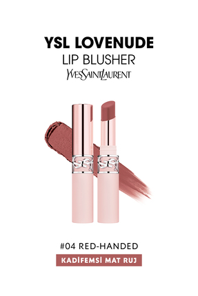 Yves Saint Laurent Ysl Lovenude Lip Blusher Kadifemsi Mat Ruj 04 Red-Handed 3...