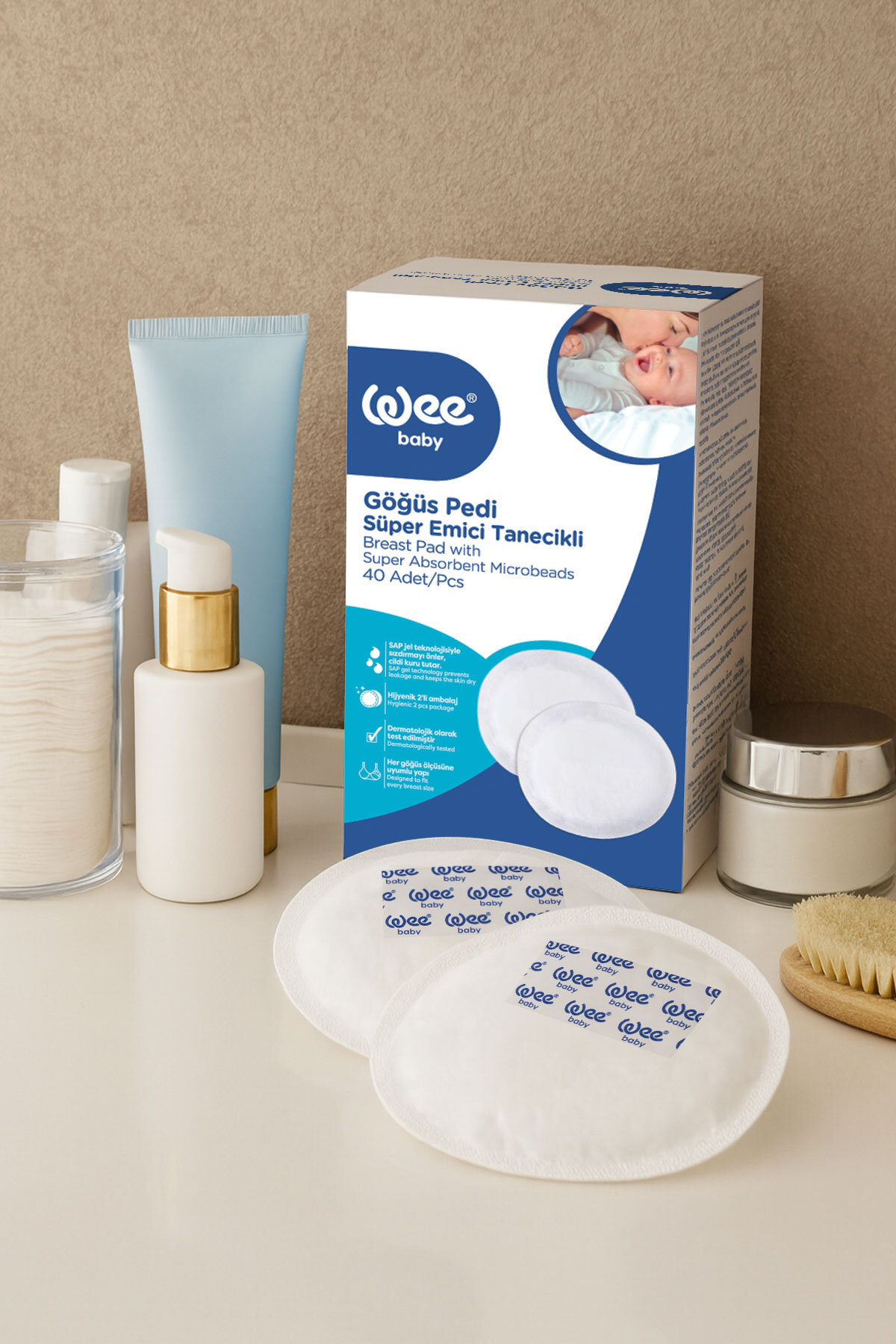Wee Baby Klasik Göğüs Pedi Seti (40x3 120 Adet) fotoğrafı 6 (önizleme)