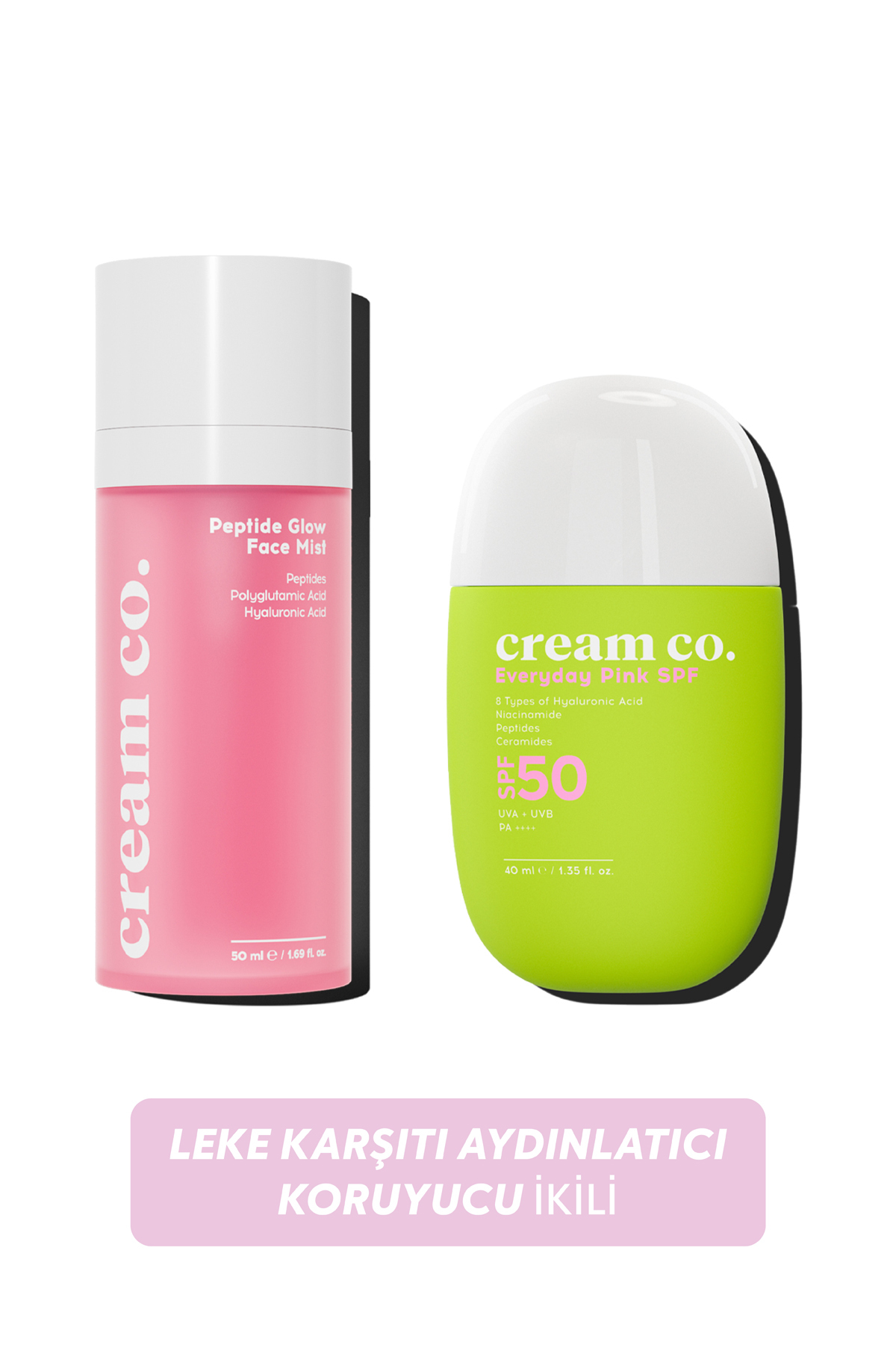 Yüz Spreyi Güneş Koruyucu İkili | Nemlendirici Aydınlatıcı Cilt Tonu Eşitleyici | 50 SPF | Pink — CC976 — تصویر 1 از 5