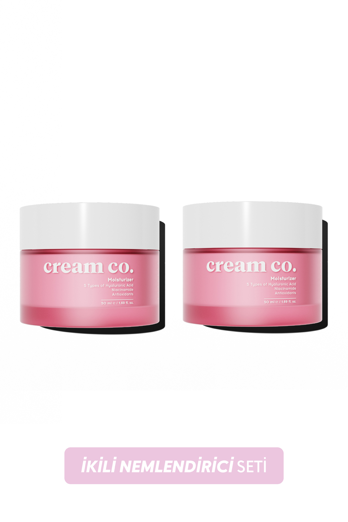 Cream Co. İkili Moisturizer Canlandırıcı Cilt Tonu Eşitleyici Aydınlatıcı Su Bazlı Nemlendirici Yüz Kremi Seti