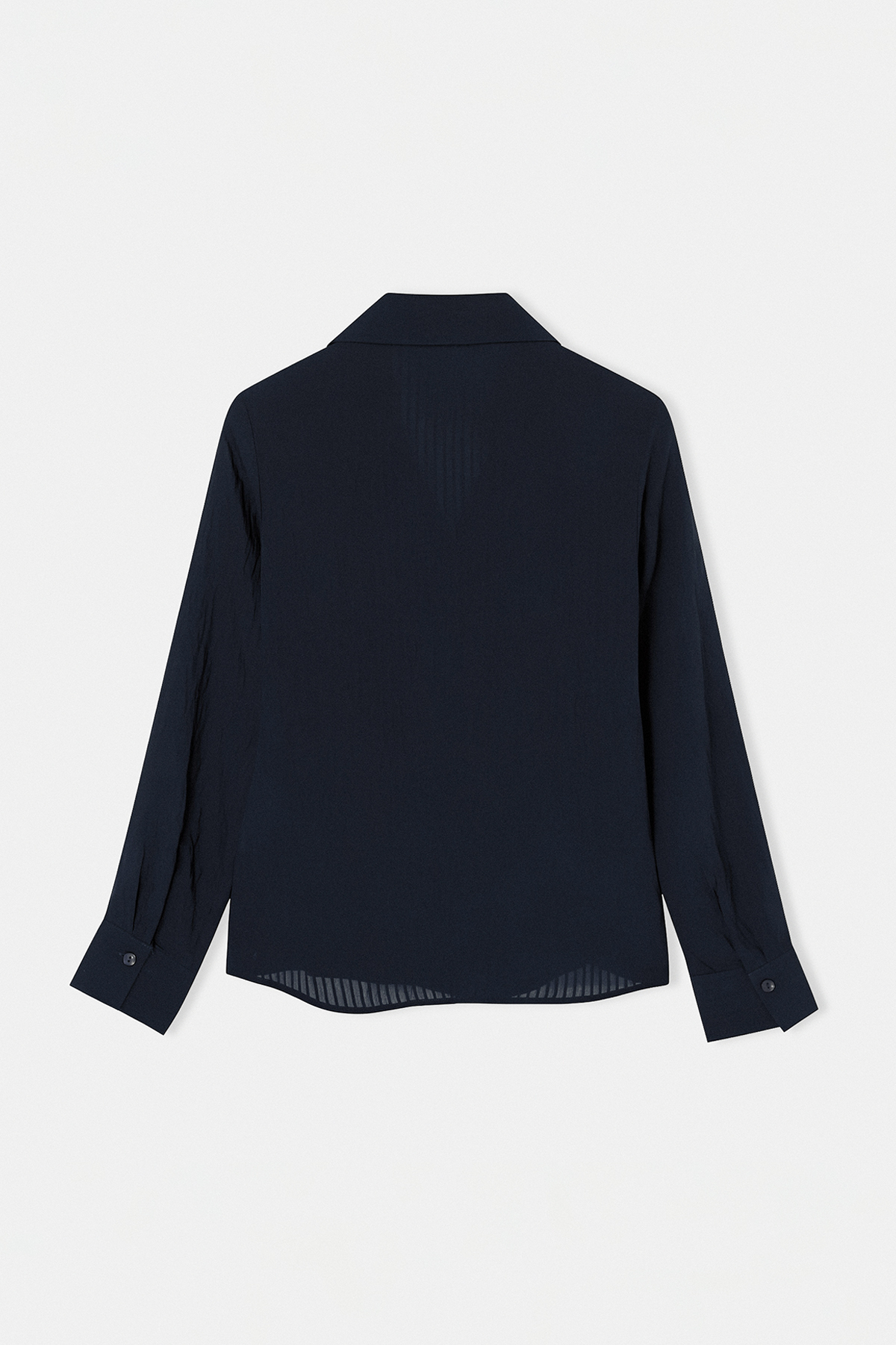 Trendyolmilla  Lacivert Kruvaze Yaka Önden Bağlamalı Gömlek TDRSS26GO00042 - Görsel 2